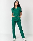 Медицинский костюм женский Топаз зеленый